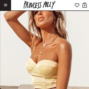 princess polly yellow bustier top